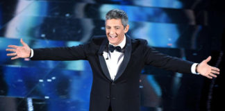Due cicloni sul palco dell’Ariston: super Fiorello e la “vecchia che balla”. Ed è subito star