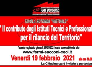 Rilancio del territorio, tavola rotonda all’Iis Fermi-Sacconi-Ceci di Ascoli Piceno