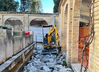 Offida, continuano i lavori di riqualificazione del cimitero