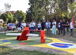 Centobuchi, grande partecipazione per l’inaugurazione della panchina Ali-brì