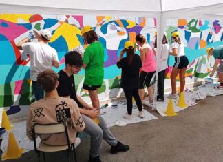 “Non ti scordar di me”, inaugurato il murales realizzato dagli studenti delle scuole di Appignano