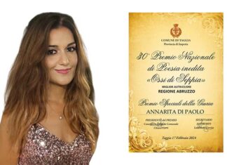 Concorso Letterario “Ossi di Seppia”, Annarita Di Paolo premiata come “Miglior Scrittrice della Regione Abruzzo”