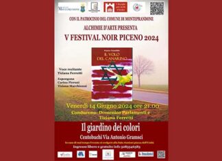 Festival Noir Piceno, Franco Casadidio presenta “Il volo del canarino” a Centobuchi
