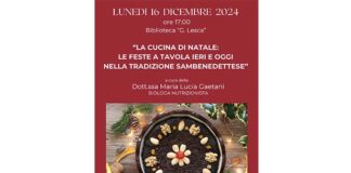 Circolo dei Sambenedettesi, appuntamento con “La Cucina di Natale” nella Biblioteca Lesca