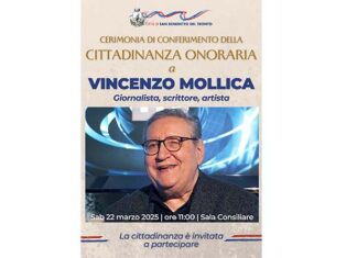 San Benedetto, cittadinanza onoraria a Vincenzo Mollica. Cerimonia il 22 marzo in Sala Consiliare