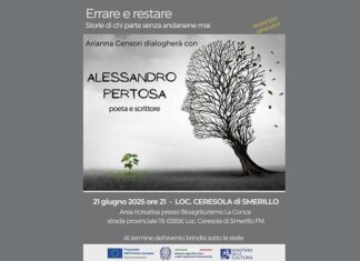 “Errare e restare”, a Smerillo un momento di riflessione con Alessandro Pertosa e Arianna Censori
