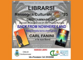 “Librarsi”, Carl Fanini apre il ciclo estivo della rassegna a Grottammare con il suo libro “Back from Nowhere Land”