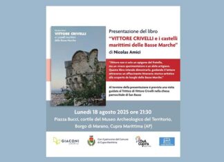 Cupra, Crivelli a Marano: presentazione del libro di Nicolas Amici e visita alla chiesa di San Basso