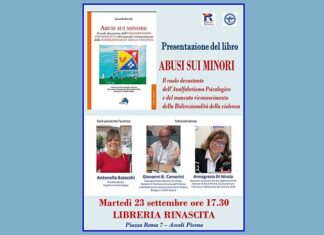 “Abusi sui minori”, presentazione dell’ultimo libro di Antonella Baiocchi alla Rinascita di Ascoli
