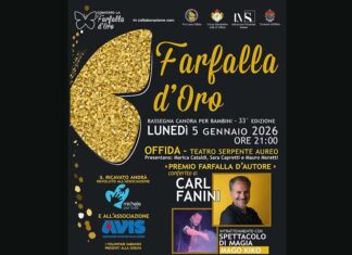 “La Farfalla d’Oro” torna a Offida. Il 5 gennaio la 33ª edizione della rassegna canora per bambini