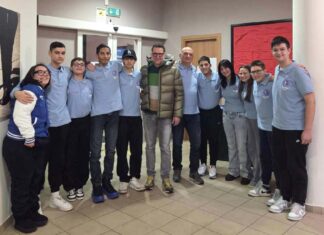 Centobuchi Bridge, il sindaco Sergio Loggi in visita alla squadra Under 16