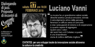 CinquecentoJazz, conferenza di Luciano Vanni al Cinema Teatro di Corropoli