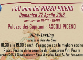 Ascoli Piceno, domenica 22 aprile si celebrano i cinquant’anni del Rosso Piceno Superiore