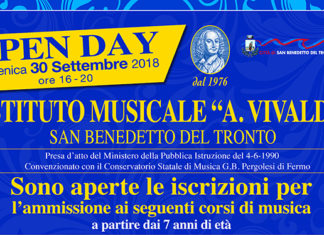 Open day all’Istituzione Musicale “Antonio Vivaldi”, domenica 30 settembre dalle ore 16 alle 20
