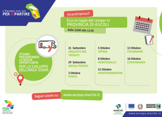 “L’Europa con noi per ripartire”, il camper della Regione Marche a Offida
