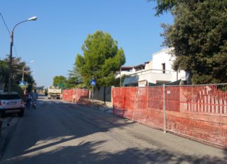 Lavori in corso a Grottammare, pedoni in sicurezza lungo la Cuprense