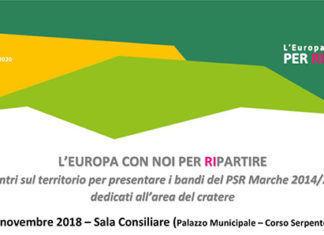 “L’Europa con noi per ripartire”, incontro il 7 novembre nella Sala Consiliare di Offida
