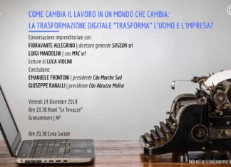 Grottammare, conversazione sulla trasformazione digitale e cena per sostenere l’Avsi