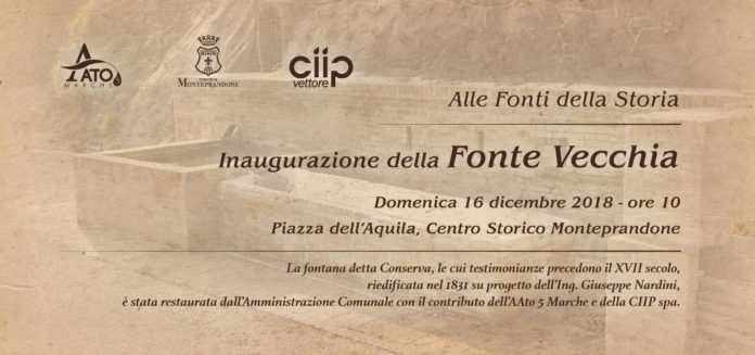 invito inaugurazione Fonte Vecchia_16 dicembre 2018