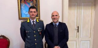 Il nuovo Comandante della Guardia di Finanza, Michele Iadarola, in visita a Offida