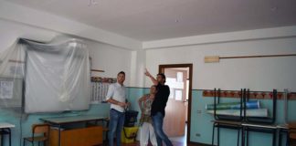 Scuola “Carlo Allegretti” di Monteprandone, in corso lavori sui soffitti di aule e corridoi