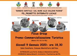“Borghi ospitali: dal mare alle colline picene”, focus il 9 gennaio a Montefiore