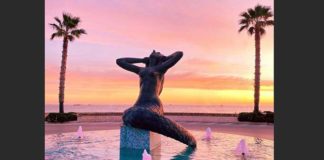 La Fontana della Sirena di Tortoreto si tinge di rosa per il Giro d’Italia