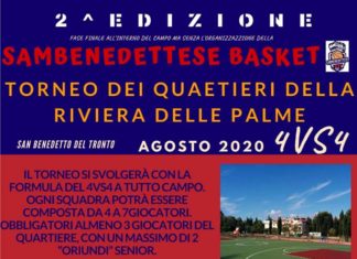 Basket, torna a San Benedetto il “Torneo dei Quartieri” in edizione speciale