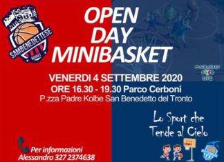 Sambenedettese Basket, primo “Open Day Minibasket” il 4 settembre al Parco Cerboni