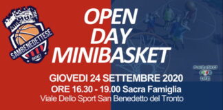 Sambenedettese Basket, inizia l’attività della prima squadra. Open day per il Centro Minibasket