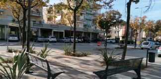 Nuovo arredo urbano in via dei Tigli a Centobuchi