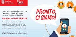 Covid, arriva a Macerata “Pronto, ci siamo!”. Uno sportello per essere più vicini ai cittadini