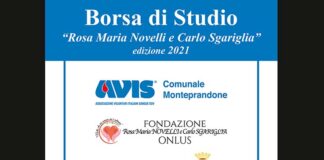Borsa di studio “Rosa Maria Novelli e Carlo Sgariglia”, al via la seconda edizione a Monteprandone