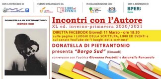Incontri con l’autore, Donatella Di Pietrantonio presenta online “Borgo Sud”