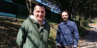 Fiction Rai, il sindaco Loggi incontra Marcorè sul set a Monteprandone