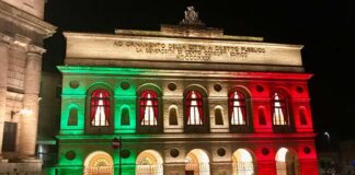 Giornata della bandiera della Repubblica, lo Sferisterio di Macerata si veste del tricolore