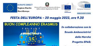 La Regione Marche celebra la Festa dell’Europa e i 35 anni dell’Erasmus