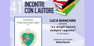 Luca Bianchini presenta il libro “Le mogli hanno sempre ragione”, questa sera alla Palazzina Azzurra