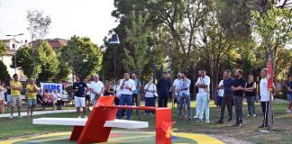 Centobuchi, grande partecipazione per l’inaugurazione della panchina Ali-brì