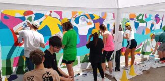 “Non ti scordar di me”, inaugurato il murales realizzato dagli studenti delle scuole di Appignano