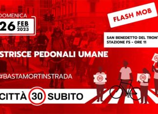 San Benedetto, il 26 febbraio flash mob #citta30subito per la sicurezza stradale
