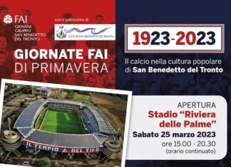 Giornate Fai di Primavera, per i 100 anni rossoblù San Benedetto apre il Ballarin e il Riviera delle Palme