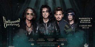 Johnny Depp sul palco del Marostica Summer Festival con gli Hollywood Vampires