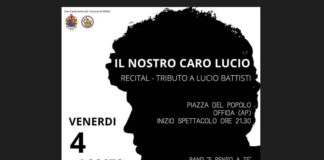 “Il nostro caro Lucio”, tributo a Battisti il 4 agosto a Offida