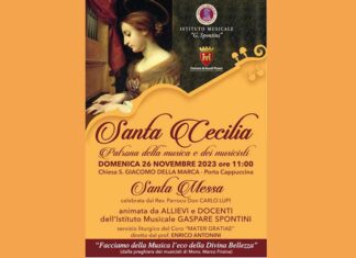 Istituto Musicale “Spontini”, ad Ascoli una messa in onore di Santa Cecilia