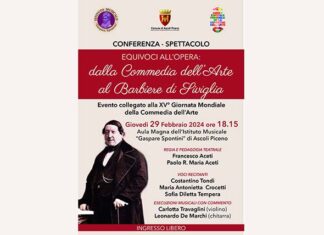 “Giornata Mondiale della Commedia dell’Arte”, ad Ascoli una conferenza spettacolo dedicata a Rossini