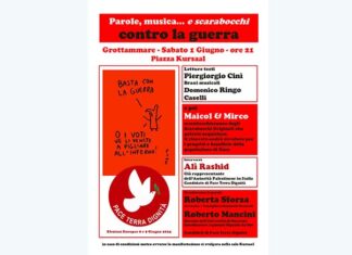 A Grottammare parole, musica e… “scarabocchi” contro la guerra