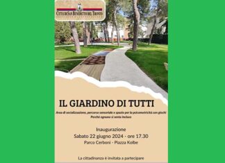 “Il Giardino di tutti”, inaugurazione dell’area verde sabato 22 giugno a San Benedetto