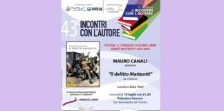 Incontri con l’autore, Mauro Canali presenta alla Palazzina Azzurra il suo libro sul delitto Matteotti