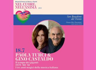 “Nel cuore, nell’anima”: Paola Turci e Gino Castaldo inaugurano la settima edizione della rassegna a San Benedetto